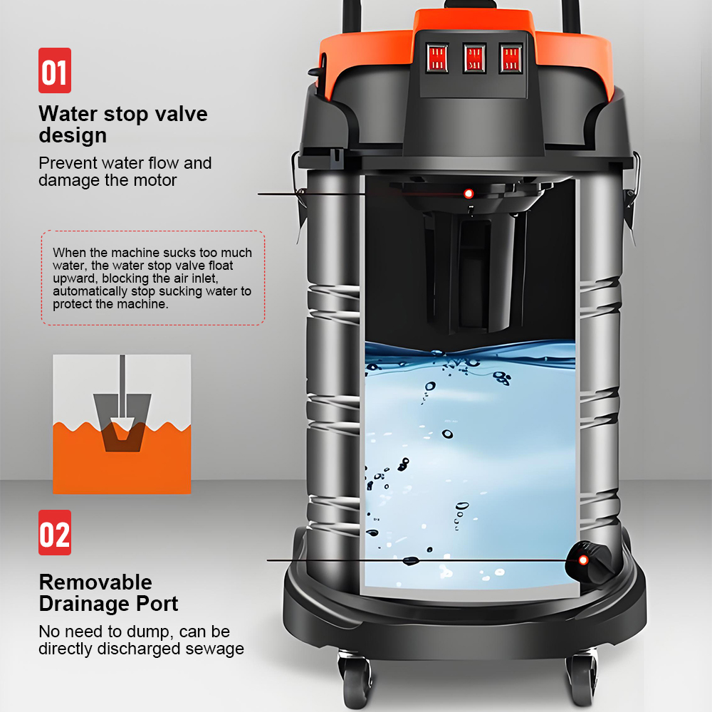 TUNGFULL 60L Industrial Electr - Industrial Vacuum Cleaner 3000W recension och pris