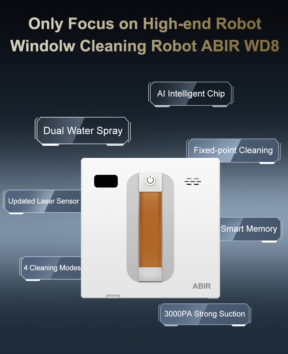 ABIR WD8 Smart Window Robot Cl - Window Cleaning Robot Automatic recension och pris