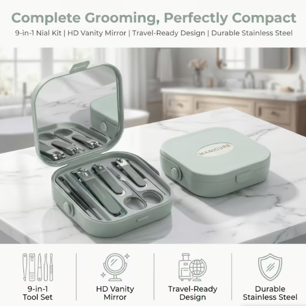 9-piece Portable Nail Clipper  - Escalator Cleaning Machine recension och pris