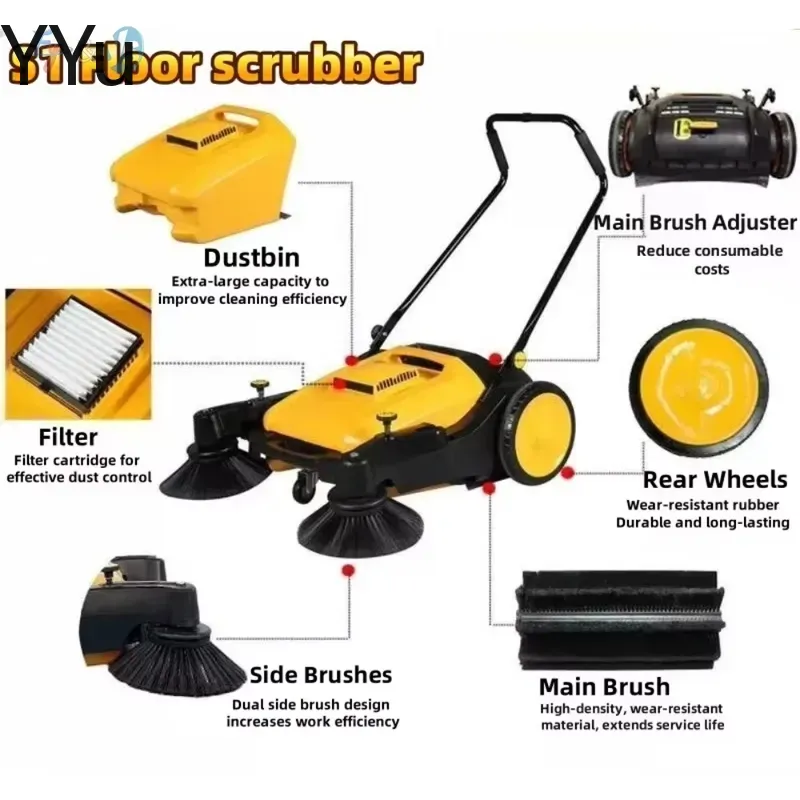 for Industrial Manual Walk Beh - Floor Sweeper Machine Manual recension och pris